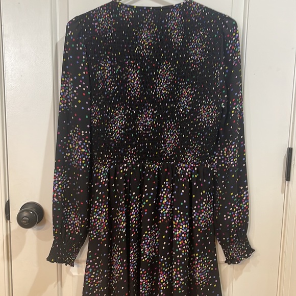 KATE SPADE CONFETTI PRINT SMOCKED SHIRT DRESS - Picture 16 of 16